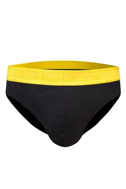 Erkek Sarı Lastikli Lacivert Pamuklu Lastikli Slip Külot Darkzone DZ-1103-22-S