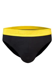 Erkek Sarı Lastikli Lacivert Pamuklu Lastikli Slip Külot Darkzone DZ-1103-22-S