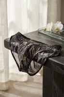 Erkek Siyah Gold Desenli Transparan Tül Slip Külot Darkzone DZ-1108-101-S Görsel görsel 9