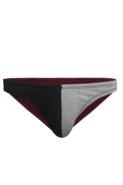 Erkek Siyah Gri Pamuklu Klasik Slip Külot Darkzone DZ-1104-130-S