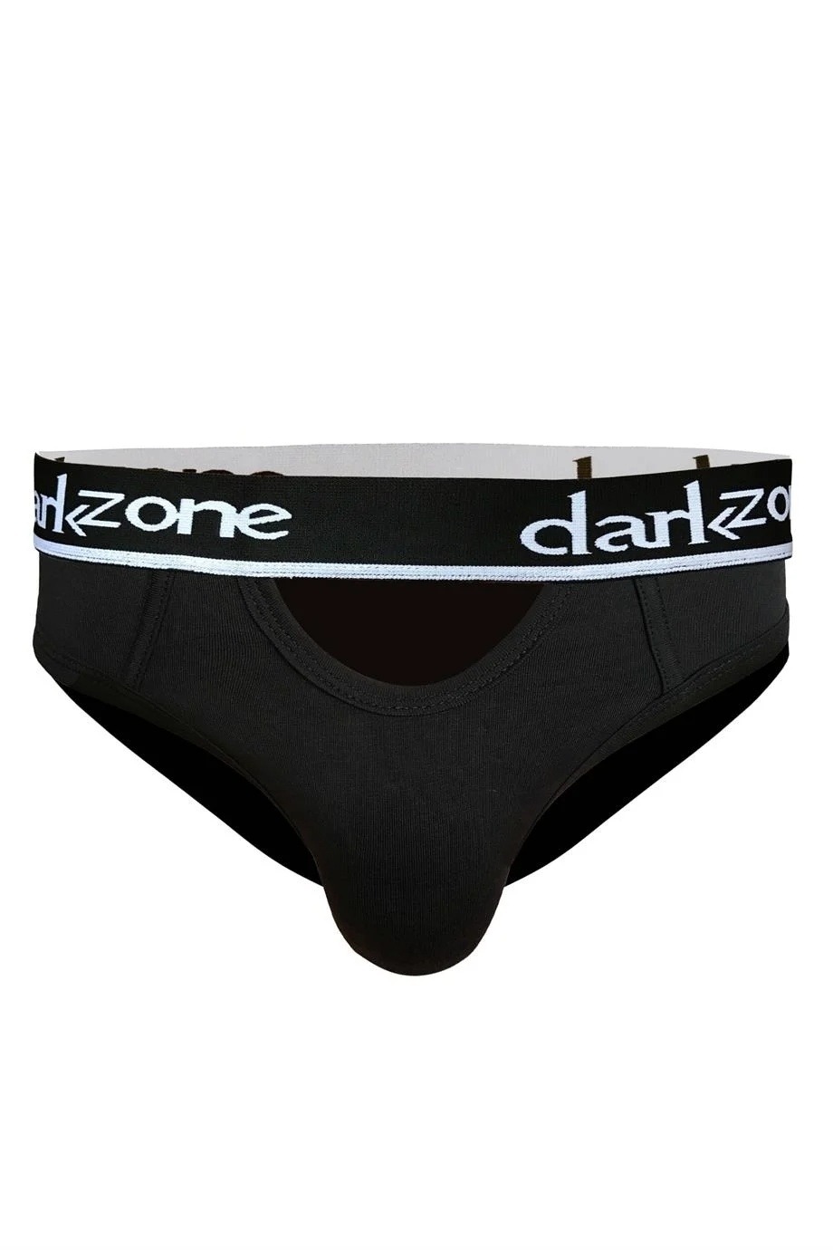 Erkek Siyah Önü Açık Slip Külot Darkzone