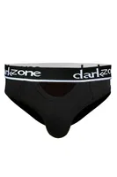 Erkek Siyah Önü Açık Slip Külot Darkzone Görsel