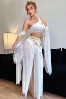 Fantazi Beyaz Özel Tasarım Harem Kostüm Ruselin 2274 Beyaz farklı açı