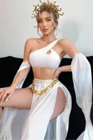 Fantazi Beyaz Özel Tasarım Harem Kostüm Ruselin 2274 Beyaz görsel 5