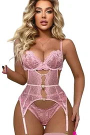 Fantezi Kalp Aksesuarlı Dantelli Jartiyer Takım For Dreams 8465