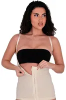 Fermuarlı Sporcu Crop Büstiyer Form Angel 5860 Bej farklı açı
