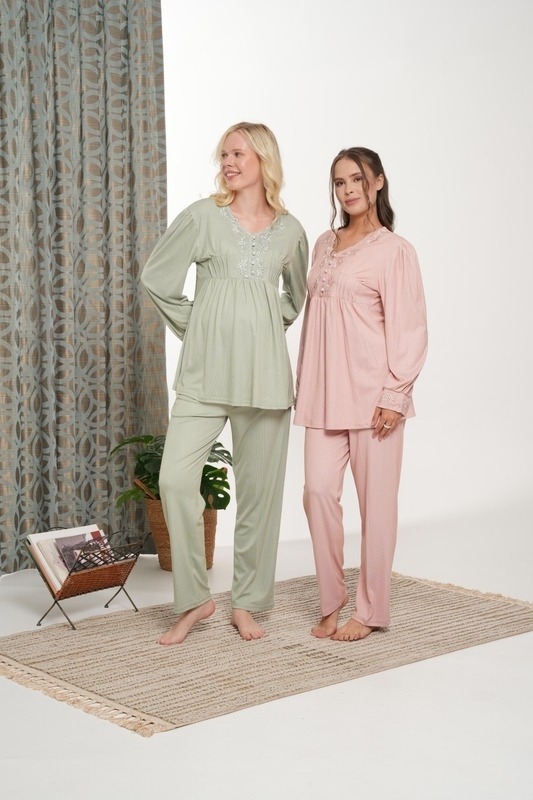 Floşlu Polar Kadın 3'lü Pijama Takımı Bone Club 6107
