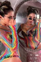 Gökkuşağı Vücut Çorabı Body Ruselin 144 Görsel görsel 4
