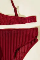 Hafif Destekli Balenli Sütyen Külot Takımı NBB 4875 Bordo görsel 7