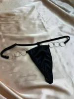 Halka Detaylı String Külot V6711 Siyah