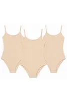 İp Askılı Kadın Çıtçıtlı Body Ten 3'lü Paket Yıldız 2058 Ten detay görünüm
