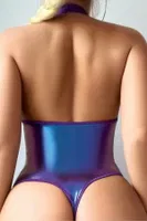 İp Örgü Detaylı Mavi Parlak Seksi Jartiyer Jesica Bella JB-15037 Mavi detay görünüm