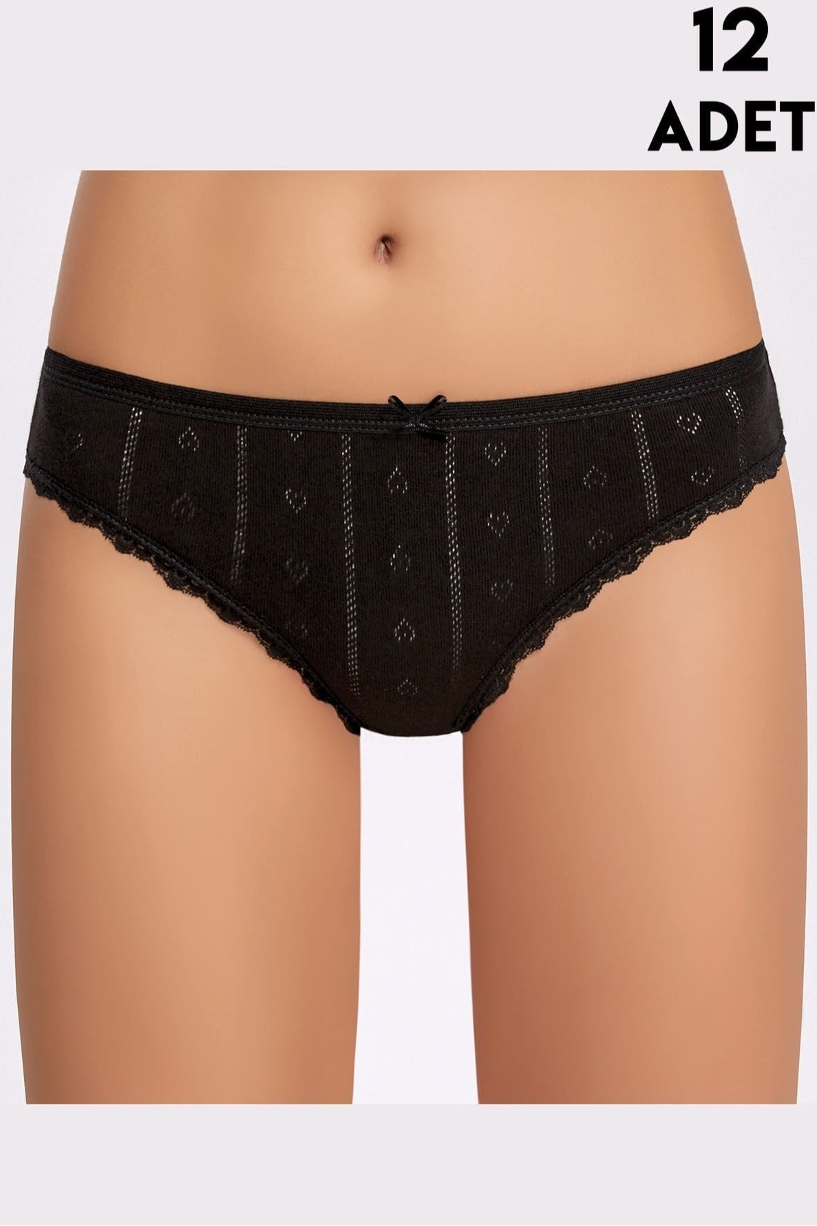 Jakarlı Dantelli Kadın Bikini12'li İlke 273