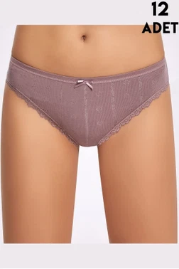 Jakarlı Dantelli Kadın Bikini12'li İlke 273 - Alternatif Görünüm