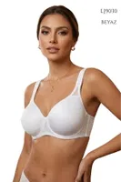 Jenna Ultra Soft Kap Kalın Askılı Toparlayıcı Sütyen Le Jardin 9030-C Beyaz