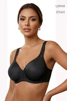 Jenna Ultra Soft Kap Kalın Askılı Toparlayıcı Sütyen Le Jardin 9030-C Siyah detay görünüm