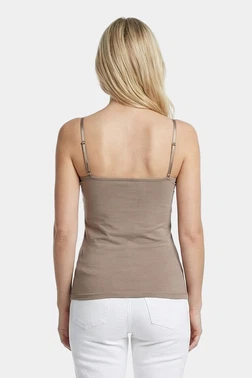 Türen Kadın Ayarlanabilir İp Askılı Pamuklu Atlet Türen 970/Vizon - Alternatif Görünüm