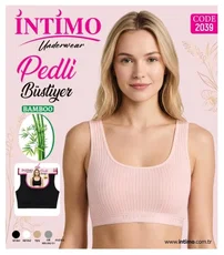 Kadın Bambu Geniş Askılı Pedli Derbi Bustiyer İntimo 2039
