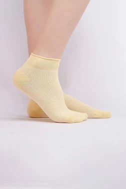 Kadın Bambu Tekli Yazlık Sneaker Çorap Mısırlı KSNK000009