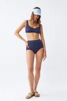 Kadın Basic Lacivert Pedli Yüksek Bel Bikini Takımı Akbeniz 35017 Lacivert farklı açı