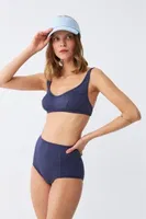 Kadın Basic Lacivert Pedli Yüksek Bel Bikini Takımı Akbeniz 35017 Lacivert görsel 4