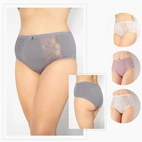 Kadın Battal Dantelli Bato 4'lü Paket Confeo C804-010 - Alternatif Görünüm