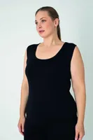 Kadın Battal Modal Geniş Askılı Atlet Confeo C801-028 Siyah görsel 4