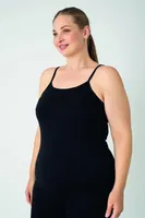 Kadın Battal Modal İp Askılı Atlet Confeo C801-026 Siyah görsel 4