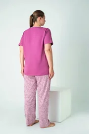 Kadın Battal Penye Süprem Kısa Kol Pijama Takım Confeo C840-921
