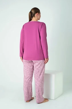 Kadın Battal Penye Süprem Patlı Uzun Kol Pijama Takım Confeo C840-922