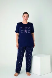 Kadın Battal Viskon Kısa Kol Pijama Takım Confeo C840-907