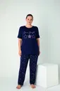 Kadın Battal Viskon Kısa Kol Pijama Takım Confeo C840-907