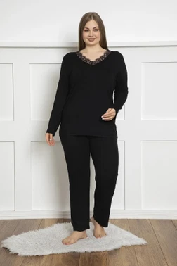 Kadın Battal Viskon Uzun Kol Pijama Confeo C840-205 - Alternatif Görünüm