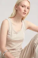 Kadın Bej Bisiklet Yaka Kolsuz Pijama Takımı Akbeniz Y1200 Bej görsel 4