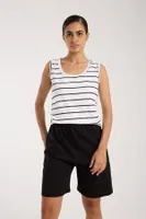 Kadın Beyaz Kalın Askılı Şortlu Pijama Takımı Akbeniz 3642 Beyaz görsel 5