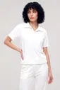 Kadın Beyaz Polo Yaka Pijama Takımı Akbeniz Y2100
