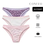 Kadın Brazilian Kesim 3'lü Külot Seti Confeo C803-500 Açık Pembe görsel 8