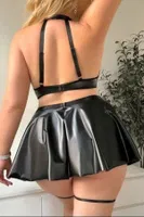 Kadın Büyük Beden Lame Fantezi Elbise Real Passione 40019 Siyah detay görünüm