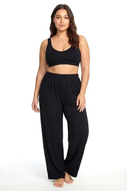 Kadın Büyük Beden Siyah Basic Pijama Altı Akbeniz 210086 - Alternatif Görünüm