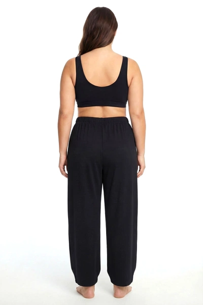 Kadın Büyük Beden Siyah Basic Pijama Altı Akbeniz 210086