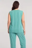 Kadın Büyük Beden Su Yeşili Yelekli Yazlık Pijama Takımı Akbeniz 202622 Su Yeşili görsel 5