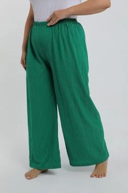 Kadın Büyük Beden Yeşil Baggy Pijama Altı Akbeniz 210078