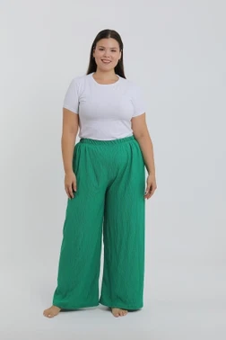 Kadın Büyük Beden Yeşil Baggy Pijama Altı Akbeniz 210078 - Alternatif Görünüm