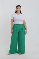 Kadın Büyük Beden Yeşil Baggy Pijama Altı Akbeniz 210078 Yeşil detay görünüm