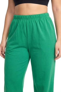 Kadın Büyük Beden Yeşil Rahat Kesim Cepli Pijama Altı Akbeniz 210080 - Alternatif Görünüm
