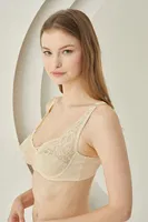 Kadın Dantel Askılı Balenli Toparlayıcı Sütyen NBB 385 Ten görsel 11