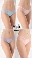 Kadın Dantelli Külot 4'lü Paket Confeo C804-003 Asorti3 görsel 6