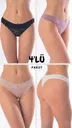 Kadın Dantelli Tanga 4'lü Paket Confeo C804-501