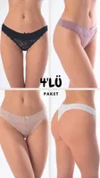 Kadın Dantelli Tanga 4'lü Paket Confeo C804-501 Asorti11 görsel 4