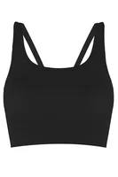 Kadın Dikişsiz Halter Yaka Sporcu Sütyen NBB 1934 Siyah detay görünüm